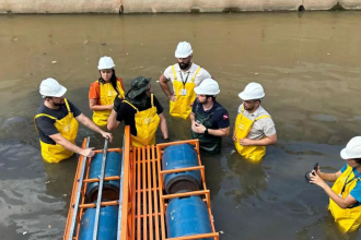 belem-instala-ecobarreira-para-conter-lixo-no-canal-da-tamandare